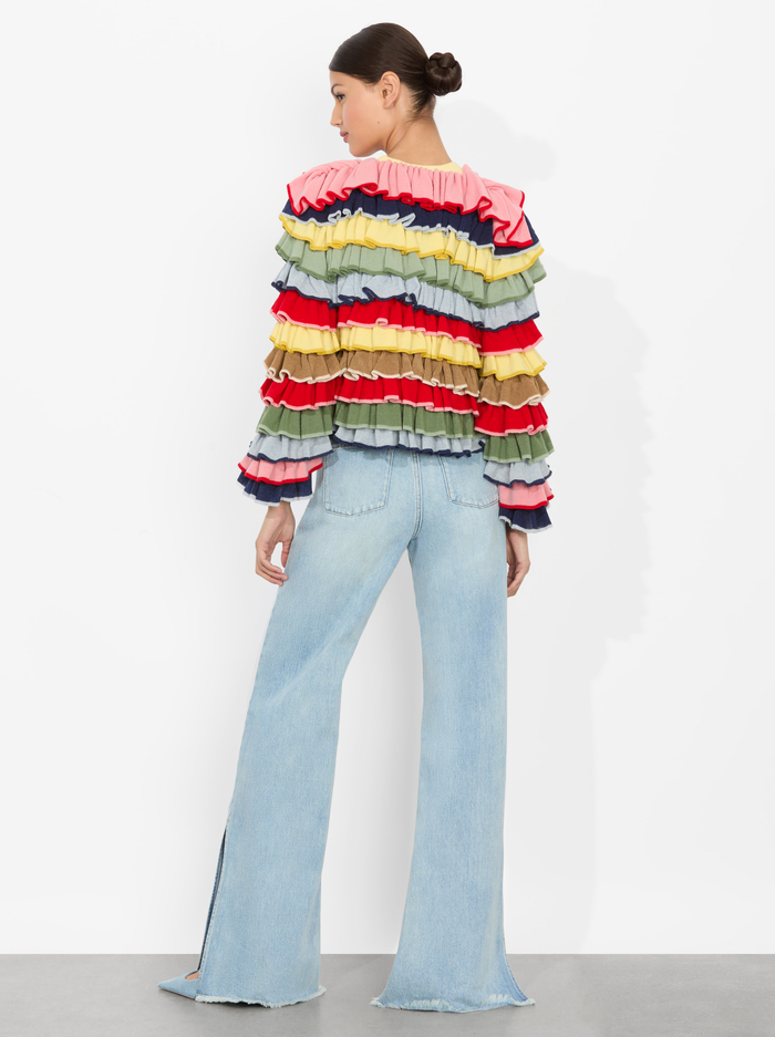 FAWN RUFFLE CARDIGAN - MULTI image 2 - Alice And Olivia