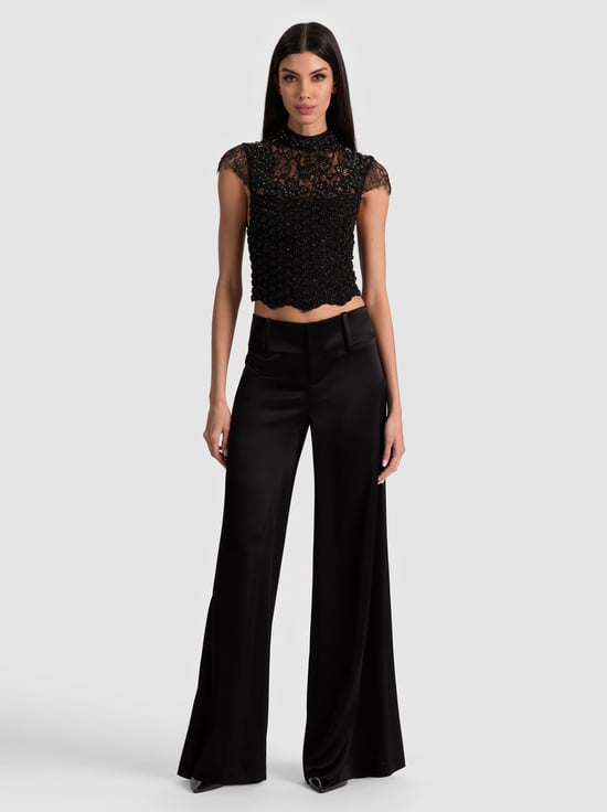 BLACK-PRIA EMBELLISHED TOP