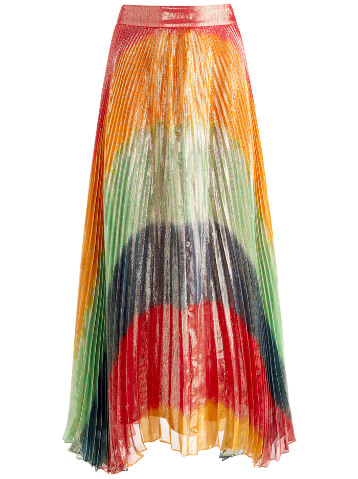 KATZ PLEATED MAXI SKIRT - RAVE DIP DYE image 5 - Alice And Olivia