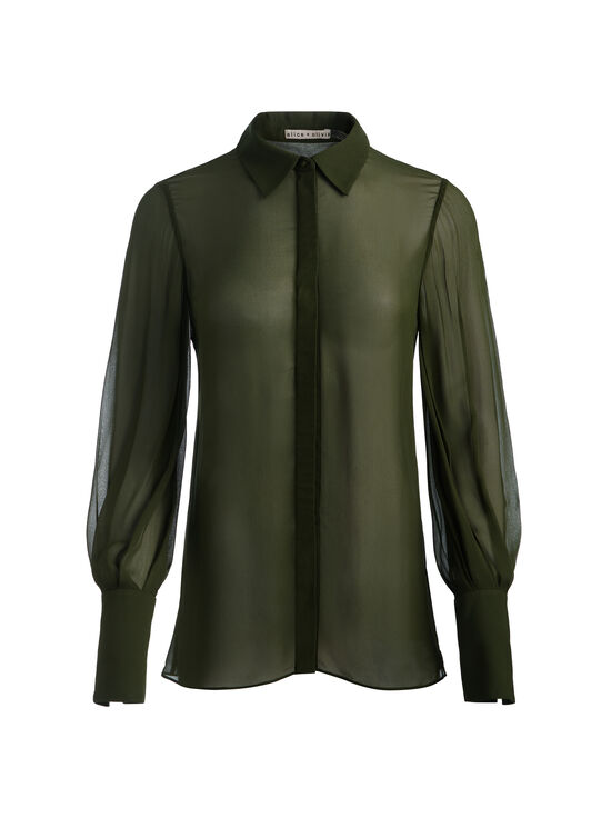 DARK OLIVE-TURNER BUTTON DOWN