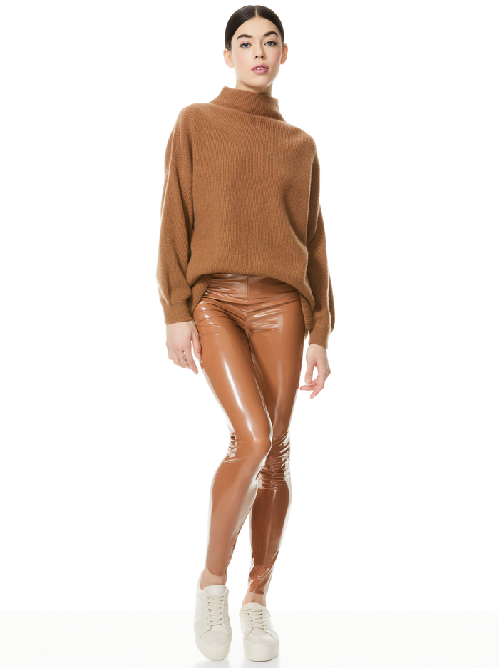 CAPRICE TURTLENECK PULLOVER - CAMEL image 2 - Alice And Olivia