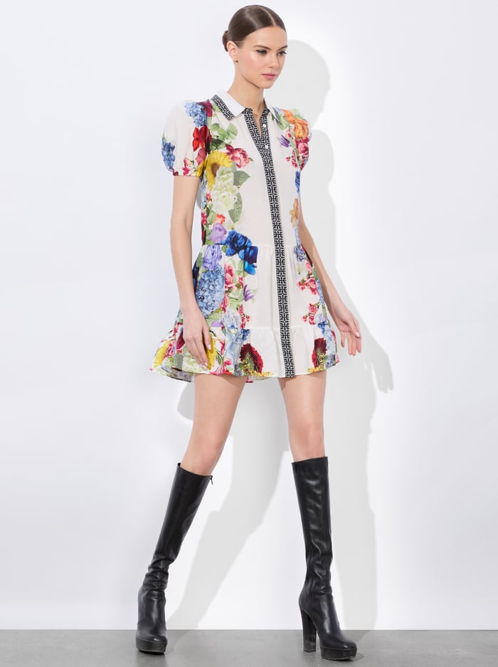 CLAIRE MINI DRESS - GARDEN BRUNCH OFF WHITE image 5 - Alice And Olivia