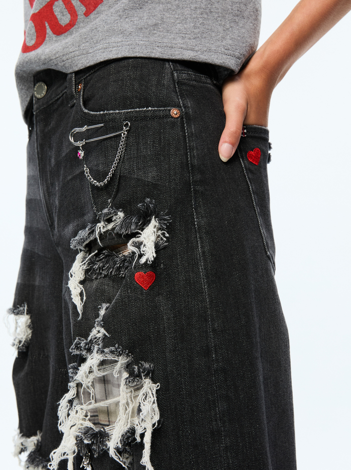 HARPER JEAN - MAYA CHARCOAL BLACK image 3 - Alice And Olivia