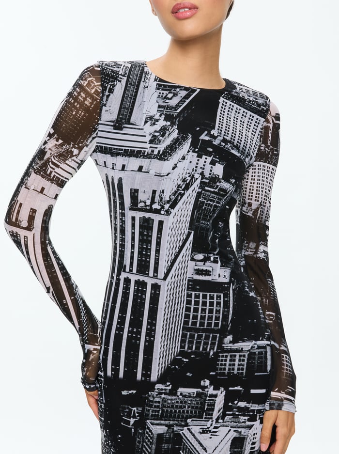DELORA MIDI DRESS - CITYSCAPE image 2 - Alice And Olivia