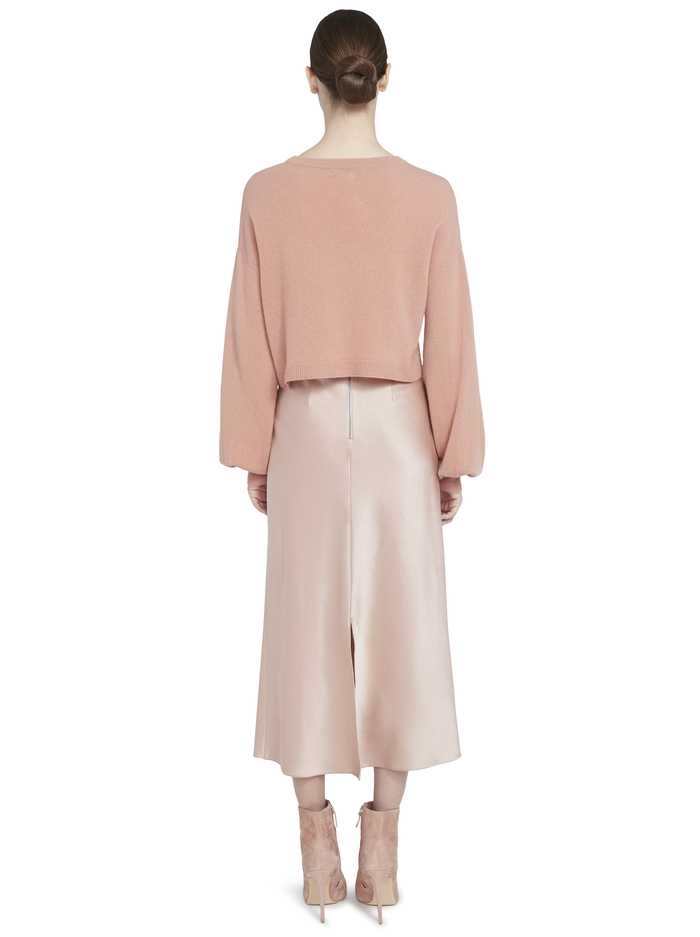 ANSLEY WIDE SLEEVE CROPPED SWEATER - ROSE TAN image 1 - ALICE + OLIVIA