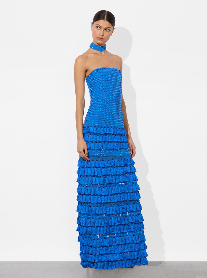 GEORGIE EMBELLISHED GOWN - TRUE BLUE image 5 - Alice And Olivia