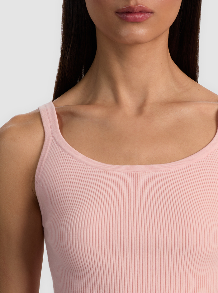 SHANA RIBBED TANK - ENGLISH ROSE image 3 - ALICE + OLIVIA