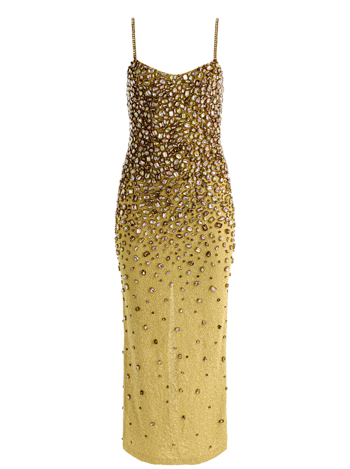 NINA EMBELLISHED MIDI GOWN - BUTTER image 7 - ALICE + OLIVIA