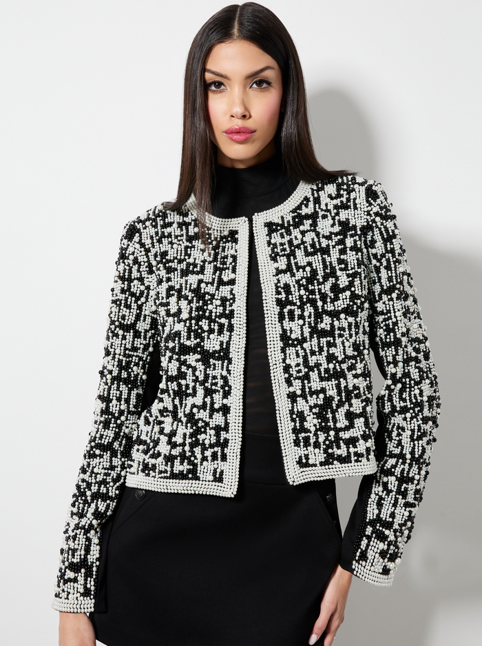KIDMAN JACKET - BLACK/WHITE - Alice And Olivia