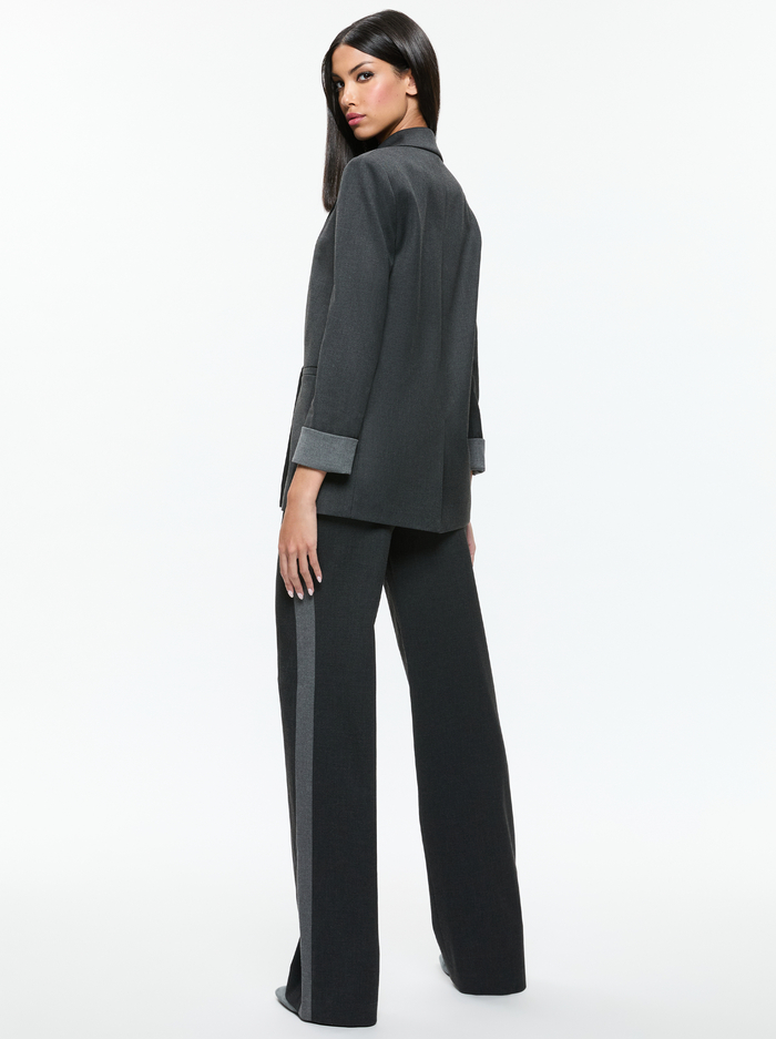 JUSTIN BLAZER - CHARCOAL GREY MELANGE image 2 - Alice And Olivia