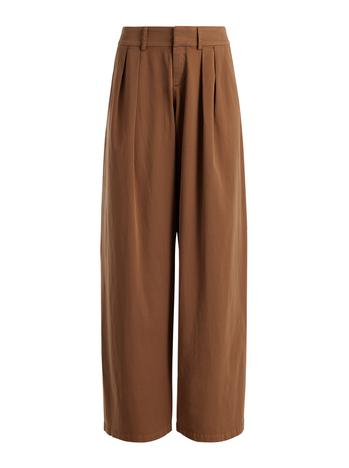 GARBO LOW RISE BAGGY TROUSERS - CAMEL image 5 - Alice And Olivia