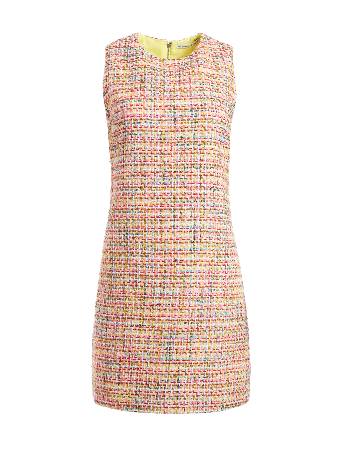 COLEY CREW NECK ALINE DRESS - MULTI image 5 - Alice And Olivia