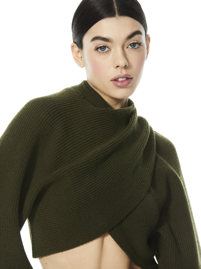 MORA REVERSIBLE PULLOVER - OLIVE image 3 - Alice And Olivia