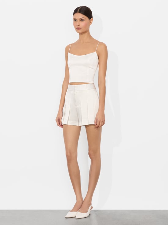 OFF WHITE-SIMON PLEATED SHORT