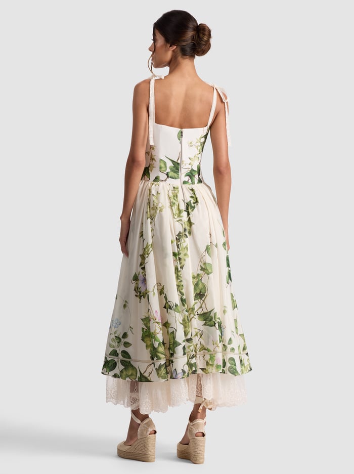HAVEN FLARED MIDI DRESS - IVY ROMANCE image 3 - Alice And Olivia