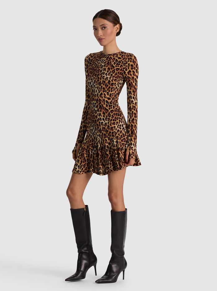 WENDY MINI DRESS - SPOTTED LEOPARD image 4 - ALICE + OLIVIA