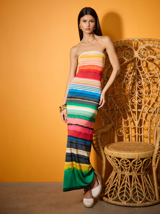 RAINBOW REEF-DELORA STRAPLESS MAXI DRESS