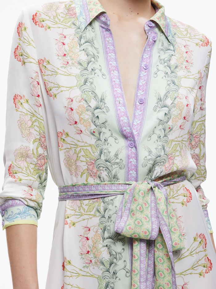 CHASSIDY MAXI SHIRT DRESS - FLORAL FEST image 3 - Alice And Olivia