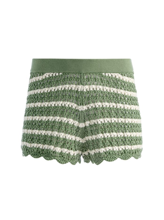 BOBBI CROCHET SHORT - SAGE/SOFT WHITE image 6 - ALICE + OLIVIA