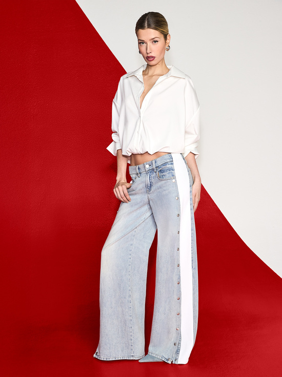 OFF WHITE-TOBIE CINCHED BUTTON DOWN