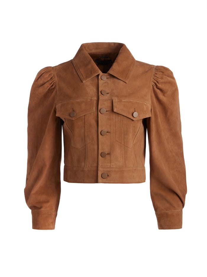 LANA SUEDE JACKET - CAMEL image 5 - Alice And Olivia