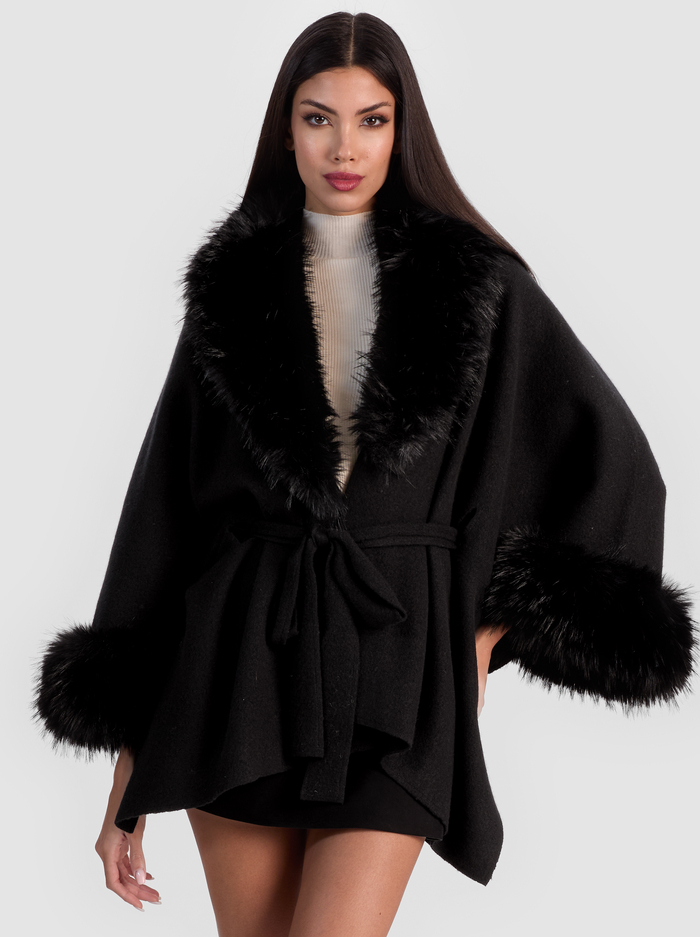 JOANNE SWEATER COAT - BLACK - ALICE + OLIVIA