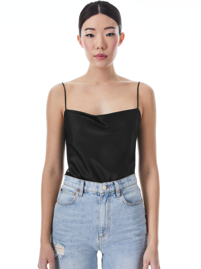 HARMON BODYSUIT - BLACK - Alice And Olivia