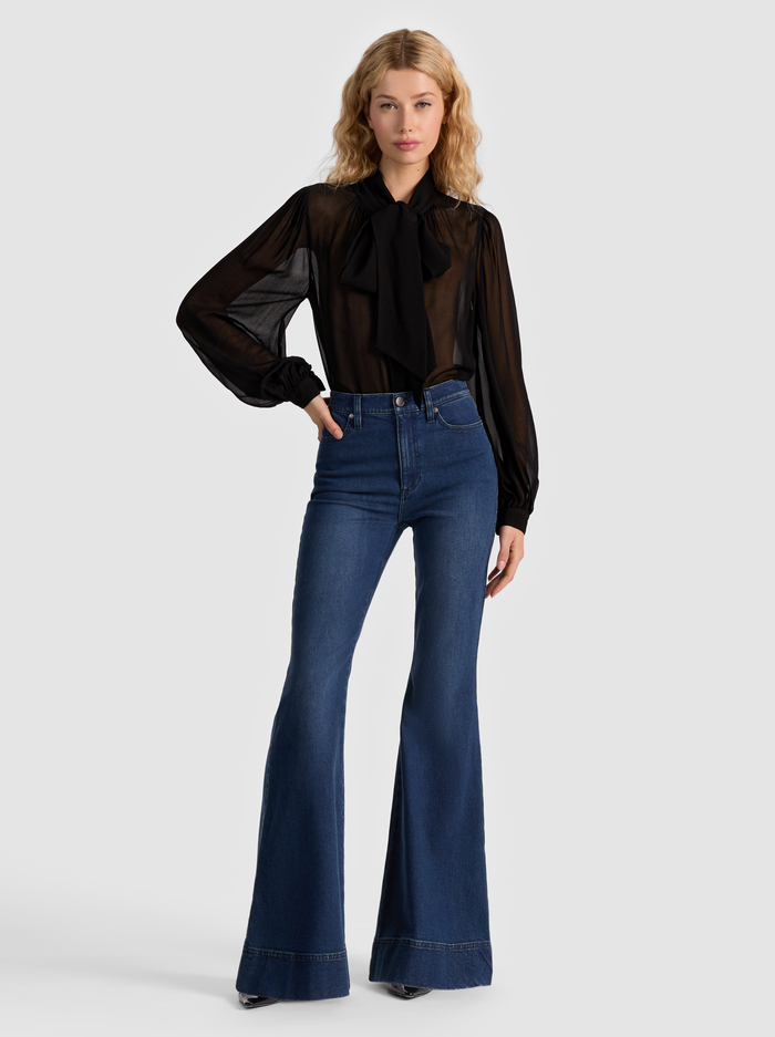 BRENTLEY BLOUSE - BLACK image 4 - Alice And Olivia