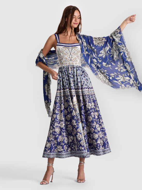 BLOOMING WILD INDIGO-LOLA SCARF