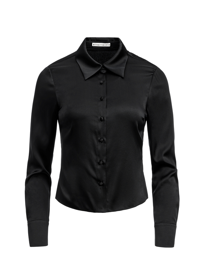 WILLA FITTED TOP - BLACK image 5 - Alice And Olivia