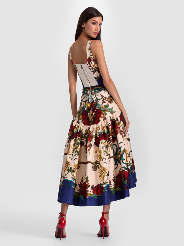 DIANA STRUCTURED MIDI DRESS - GILDED ROSE image 3 - Alice And Olivia