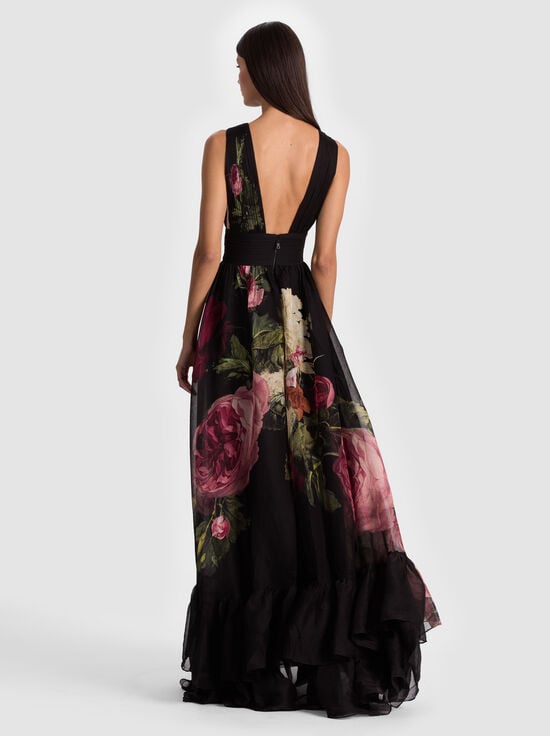BE STILL-ROYA GOWN WITH DETACHABLE CAPE