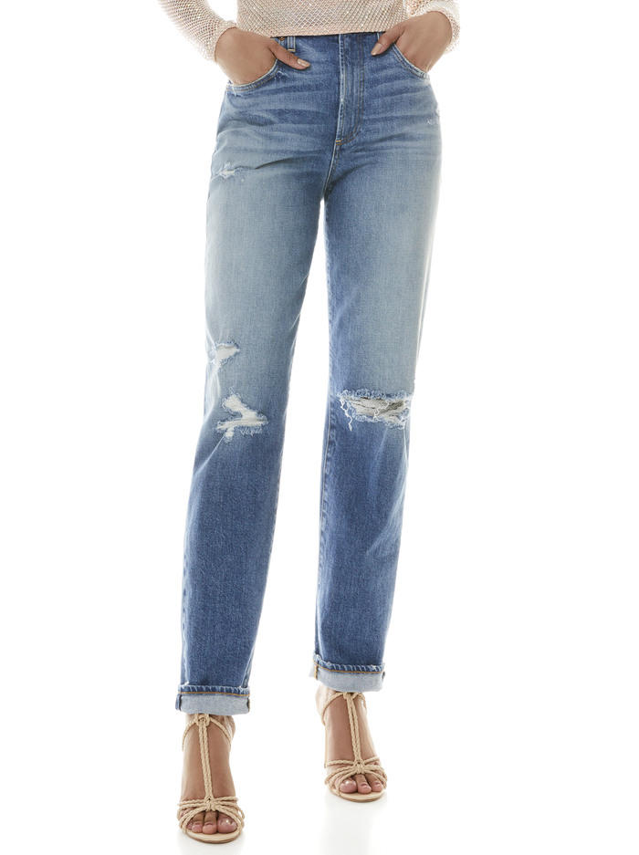 KATERINA HIGH WAIST BAGGY JEAN - BEST INTENTIONS image 5 - Alice And Olivia