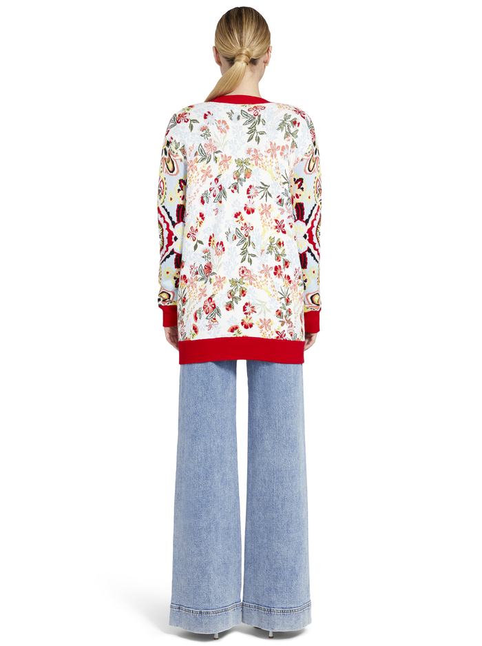 BRADFORD JACQUARD GRANDPA CARDIGAN - MULTI image 1 - Alice And Olivia