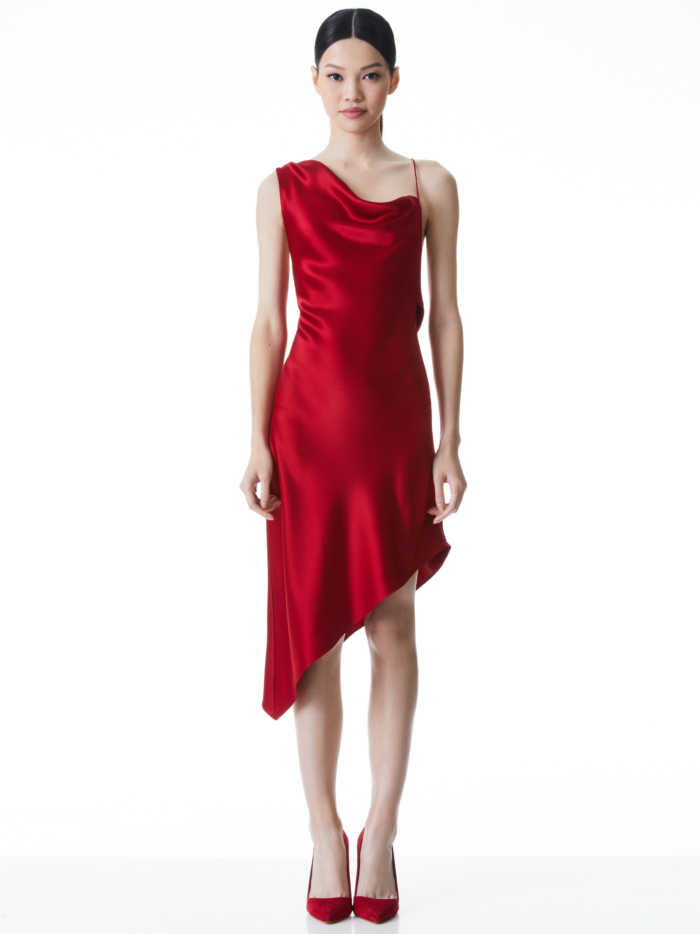 Asymmetrical silhouette dress clearance