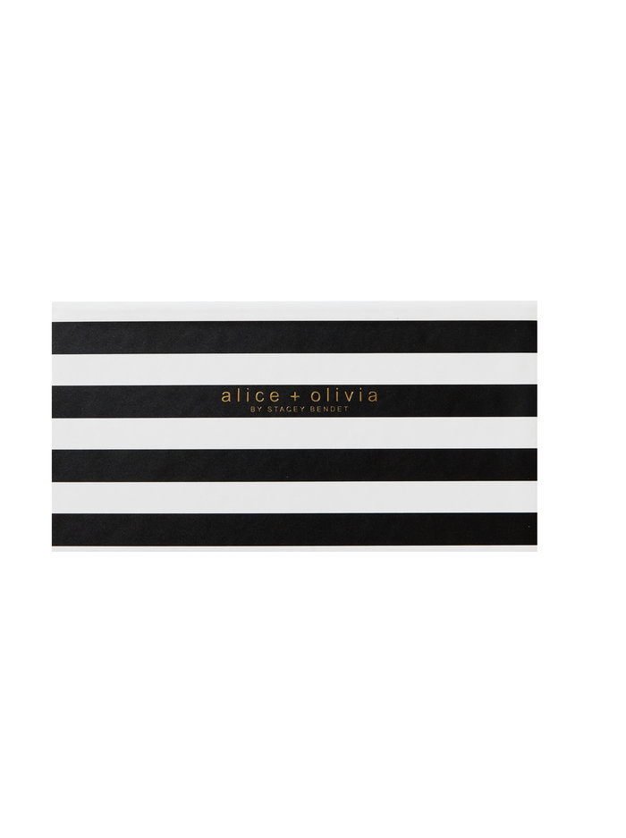 A+O X FABFITFUN STICKY NOTE SET - POSITANO STRIPE SM BLACK image 1 - Alice And Olivia