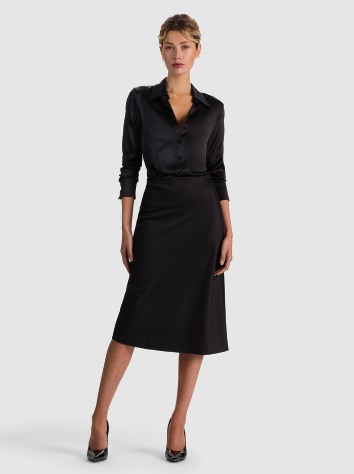 WILLA SILK BLOUSE - BLACK image 1 - ALICE + OLIVIA