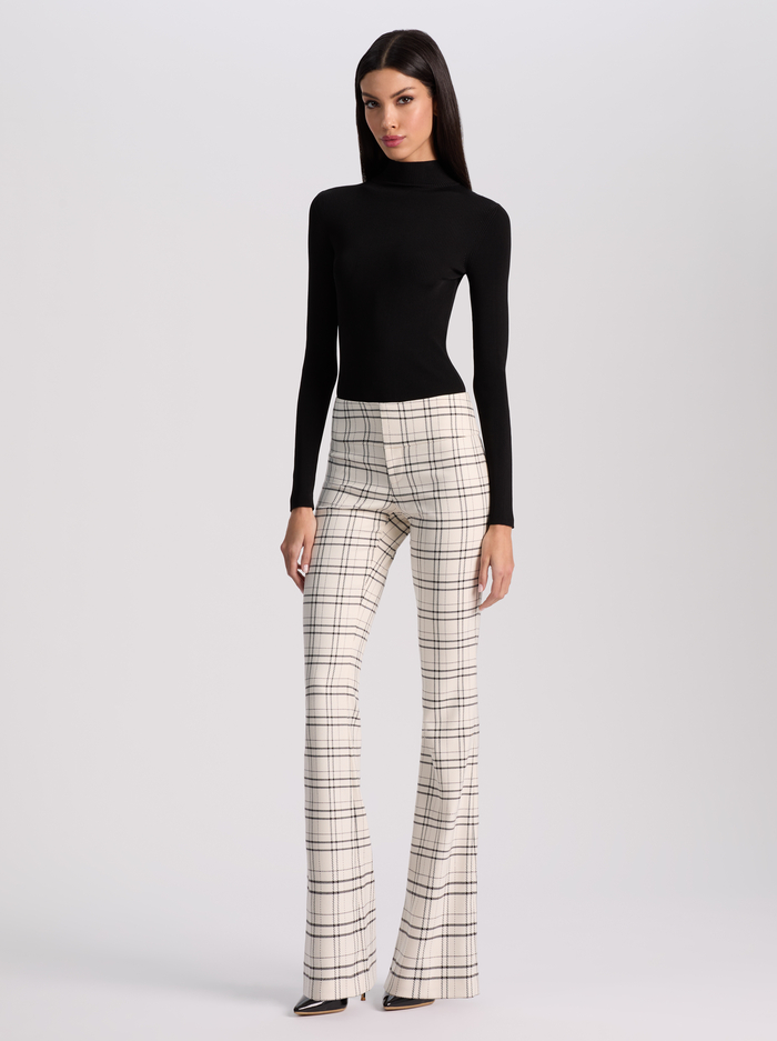 OLIVIA BOOTCUT PANT - COOL GIRL PLAID image 4 - ALICE + OLIVIA