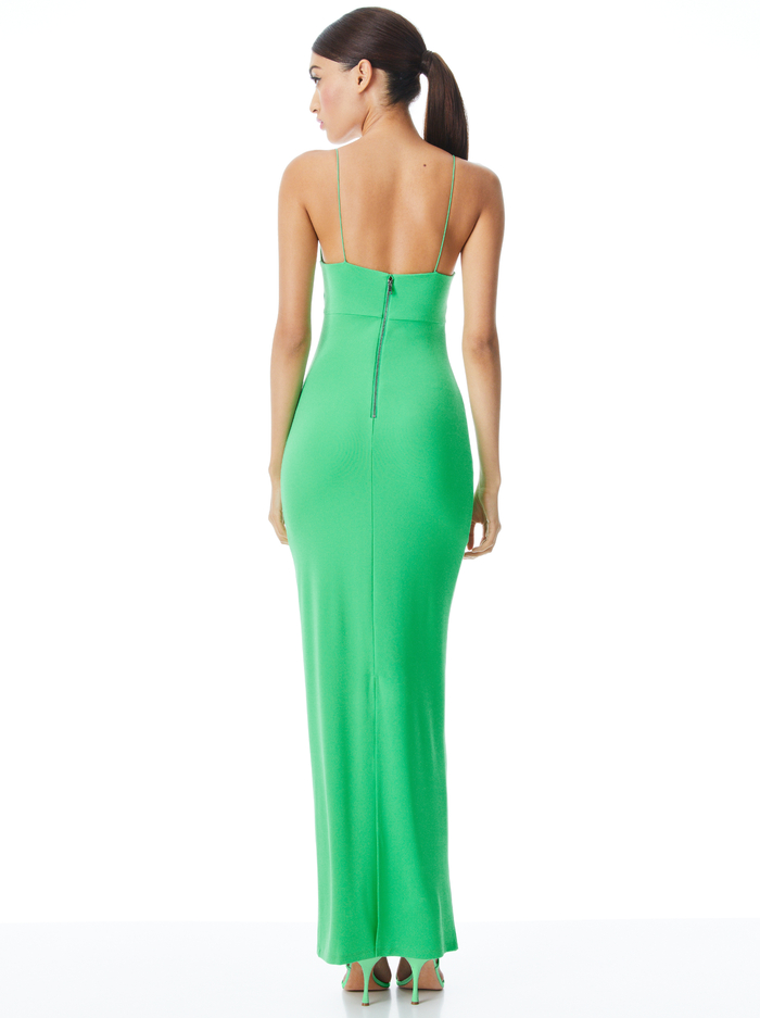 VALLI CUT OUT CAMI DRESS - GARDEN GREEN image 1 - Alice And Olivia
