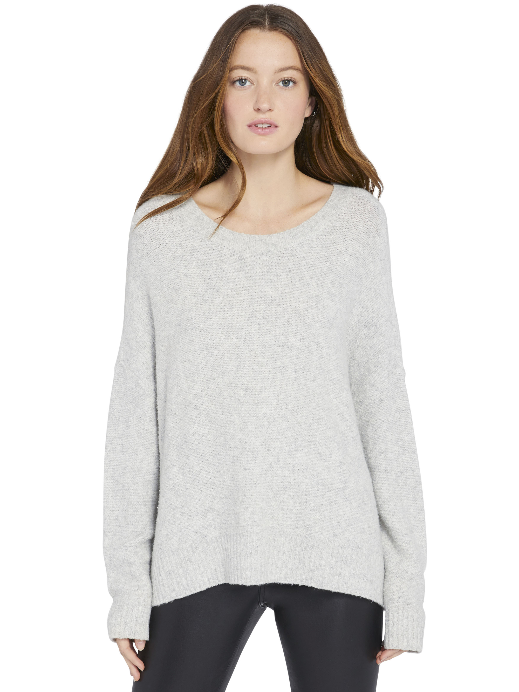 Roma Slouchy Pullover In Heather Grey | Alice And Olivia
