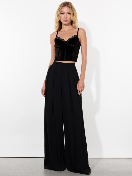 BLACK-DENNA VELVET CORSET