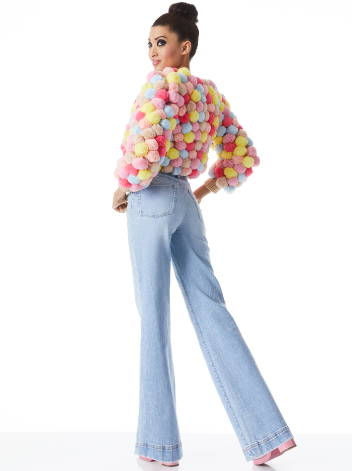 FAWN POM POM JACKET - MULTI image 1 - Alice And Olivia