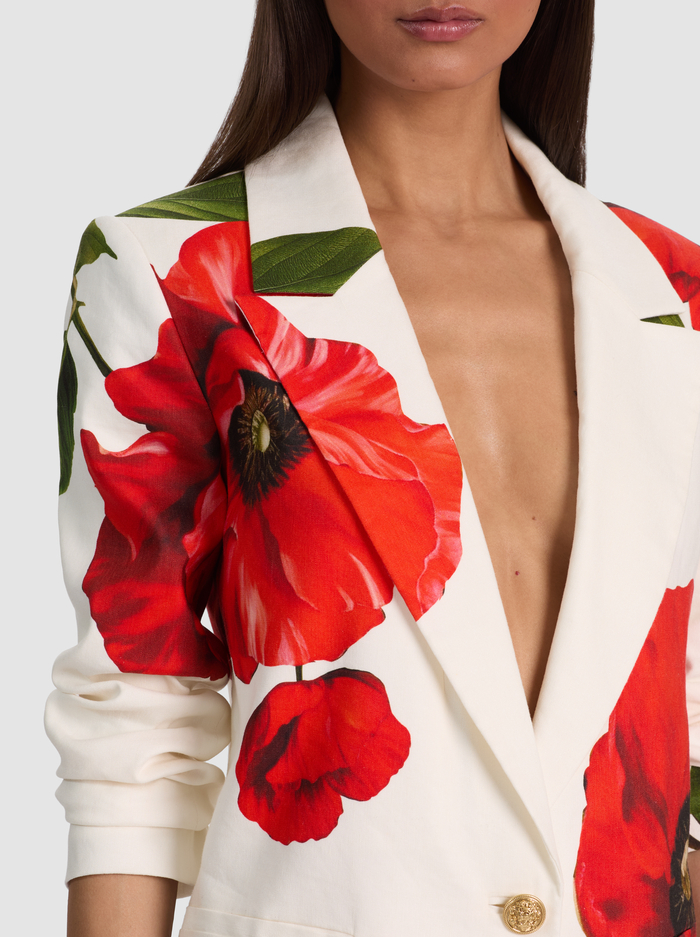 ELNA SLIM LONG BLAZER - SUMMER POPPY image 3 - ALICE + OLIVIA