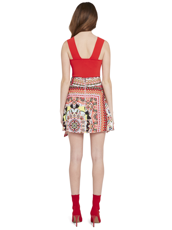 RASHIDA SQUARE NECK CROPPED TANK - BRIGHT POPPY image 2 - Alice And Olivia