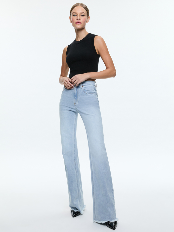 BODIE HIGH RISE JEAN - LEONA LIGHT BLUE image 5 - Alice And Olivia