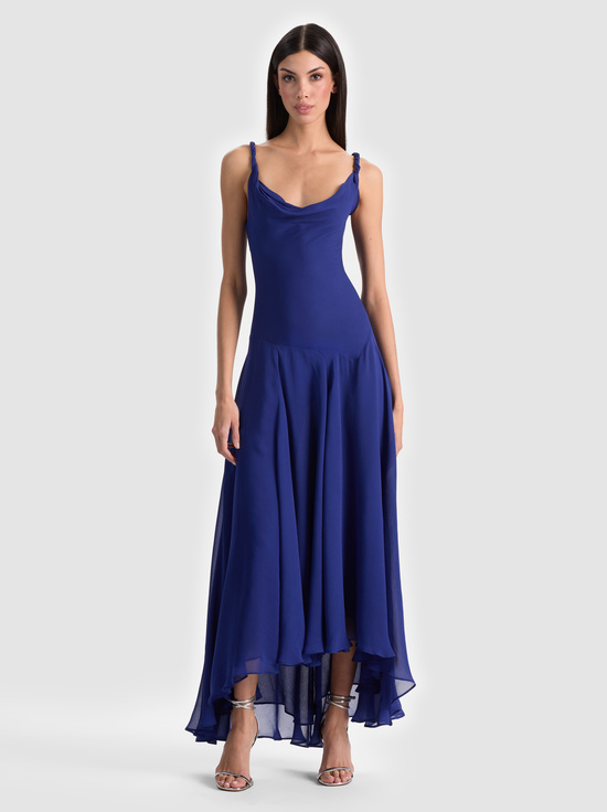 TWILIGHT BLUE-SARIKA HIGH LOW SLIP DRESS