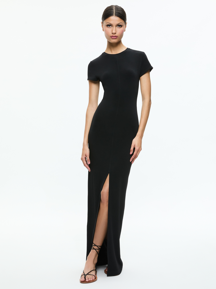 DELORA TWO WAY CAP SLEEVE MAXI DRESS - BLACK - Alice And Olivia