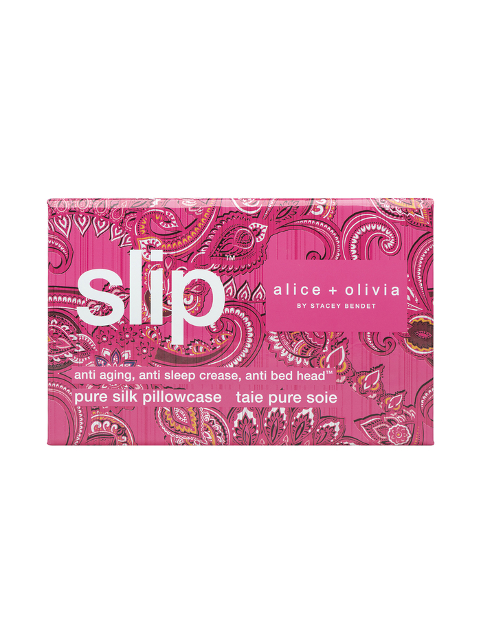 A+O X SLIP SILK PILLOWCASE - SPRING PAISLEY FRENCH ROSE image 1 - Alice And Olivia