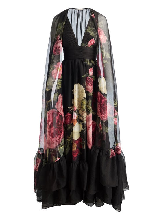 BE STILL-ROYA GOWN WITH DETACHABLE CAPE