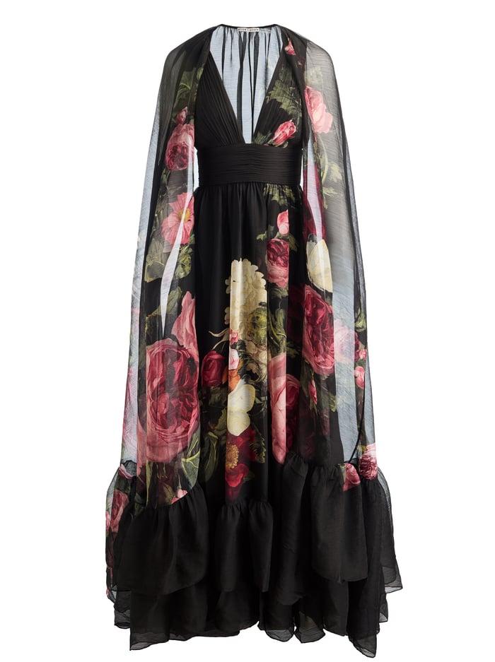 ROYA GOWN WITH DETACHABLE CAPE - BE STILL image 6 - Alice And Olivia